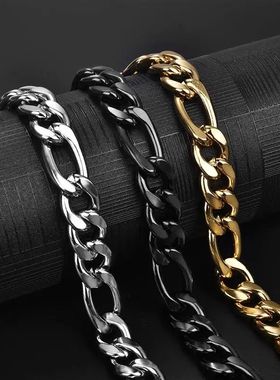 3/5/7/9/11mm 316L Steel Link Chain Necklace for Men Women