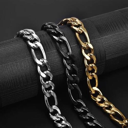 3/5/7/9/11mm 316L Steel Link Chain Necklace for Men Women