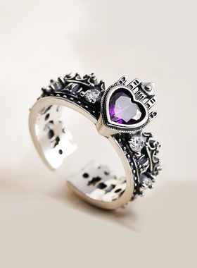 2023 Fashion Trend Rings Silver Plated Rings Castle Love