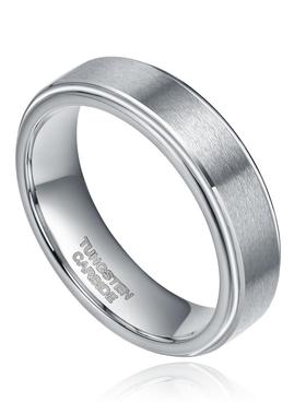 Somen 6mm 8mm Ring Silver Color Brush Tungsten Carbide