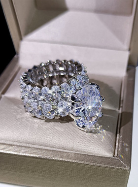 2023 High quality white Diamond two sets ring 925 silver