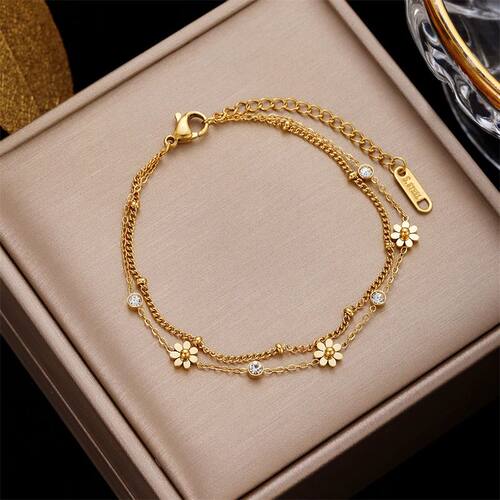 316L Stainless Steel New 18K Gold-plated Trendy Popular Eleg