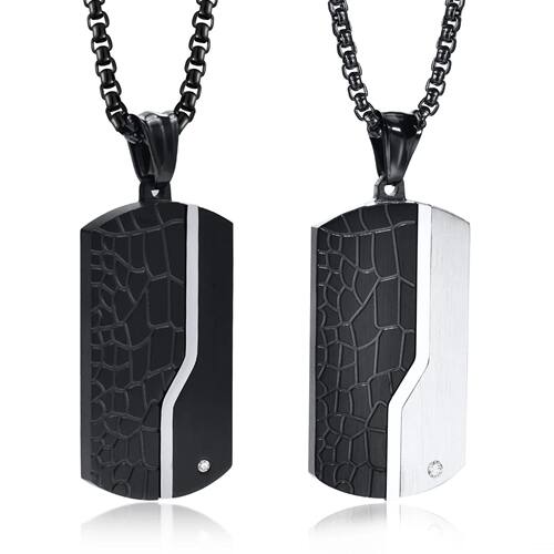 Valentine's Day Gift Stainless Steel Jewelry Dog Tag Man