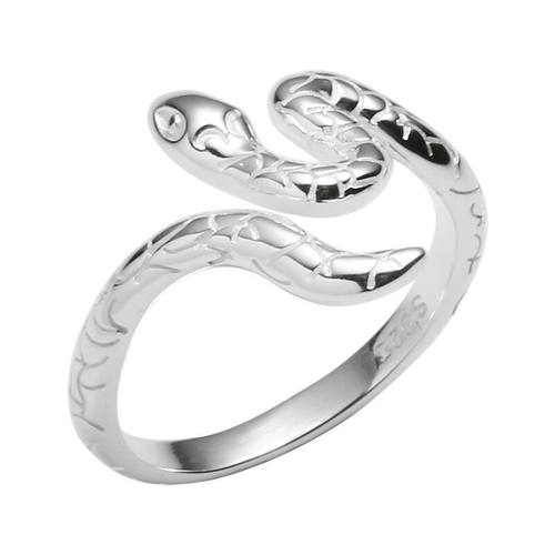 925 Sterling Silver Snake Finger Rings For Women Girls