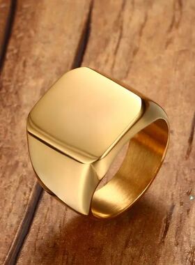 5 Color Signet Ring Stainless Steel Metal Men Jewelry Not