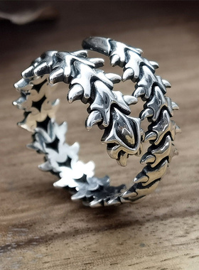 Fashion Vintage Punk Centipede Couple Ring For Women Man