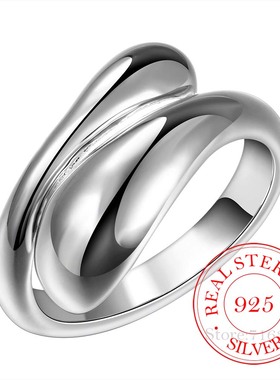 Water Drop 925 Sterling Silver Rings for Women Bijoux, Cute