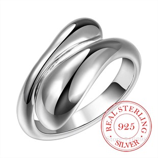 Water Drop 925 Sterling Silver Rings for Women Bijoux, Cute