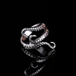 Cool Animal Octopus Rings Simple Punk Gothic Deep Sea Squid