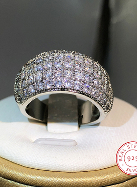 Luxury New Sterling Silver Wedding Eternity Rings with