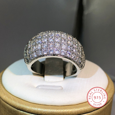 Luxury New Sterling Silver Wedding Eternity Rings with