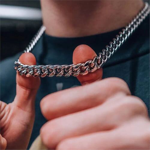 Width 5/7/9MM Hiphop Cuban Link Stainless Steel Chains