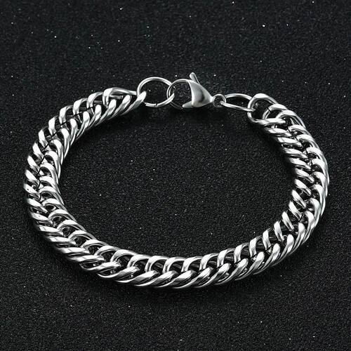 Classic Waterproof Men Stainless Steel Bangle Bracelet Link