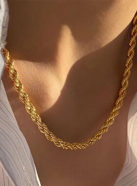5mm stainless steel Gothic metal Twisted rope Chain