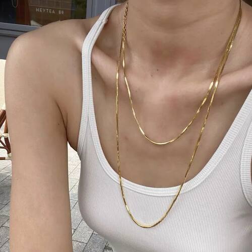 316L stainless steel jewelry necklace thick snake bone