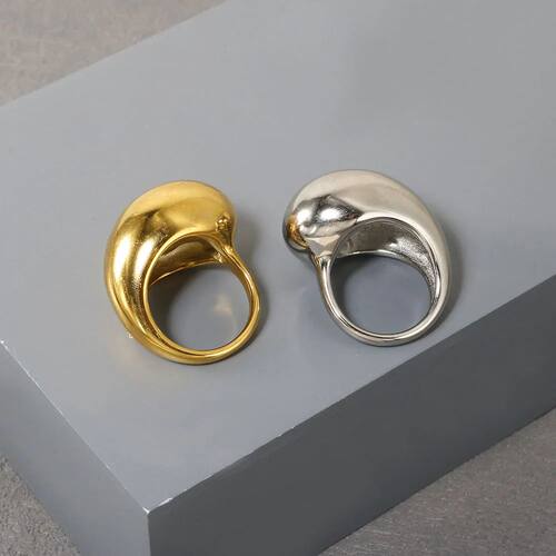 Personality Round Beads Ring Band Small Clear Crystal