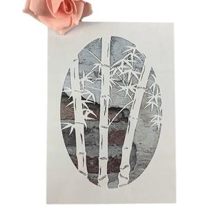 竹林创意彩绘涂鸦植物彩绘工具 喷漆DIY镂空画模板墙绘手绘遮蔽板