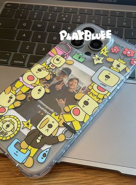PlayBluee 原创狗狗生活日常半透明磨砂手机壳适用于17pro16华为