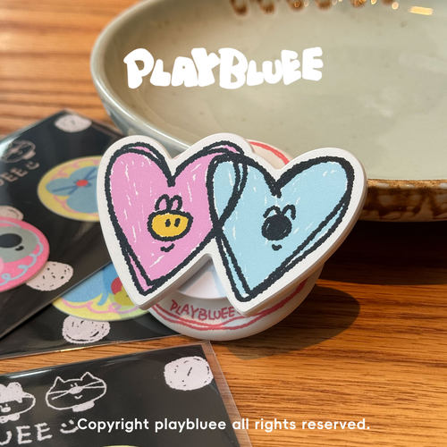 PlayBluee 原创爱心猪爱心考拉磨砂磁吸气囊伸缩支架苹果18华为