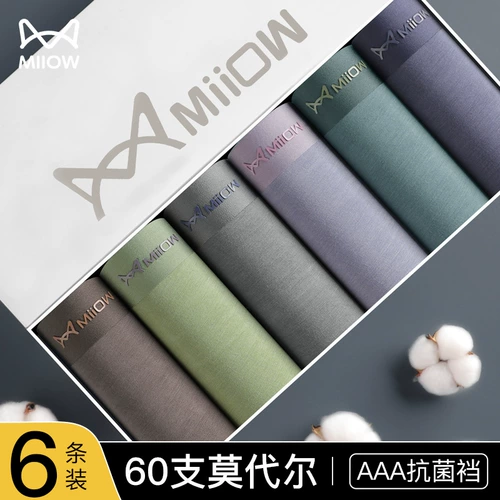 Шелковые трусы, дышащие хлопковые антибактериальные шорты