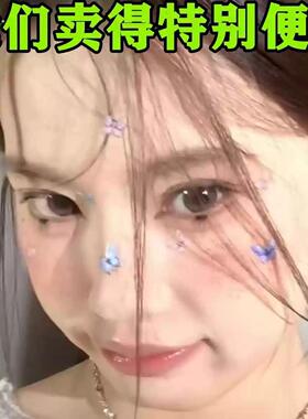 小红书爆款蝴蝶翼流光贴纸高级平面美甲贴纸缤纷蝴蝶仙女指甲贴纸