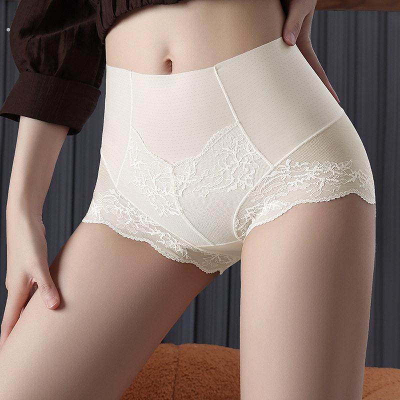 高腰轻收腹透气孔网纱蕾丝大码内裤女桑蚕丝裆高弹轻塑美臀三角裤,女士内衣/男士内衣/家居服,女三角裤,淘宝优惠券,粉丝福利购,淘宝优惠卷
