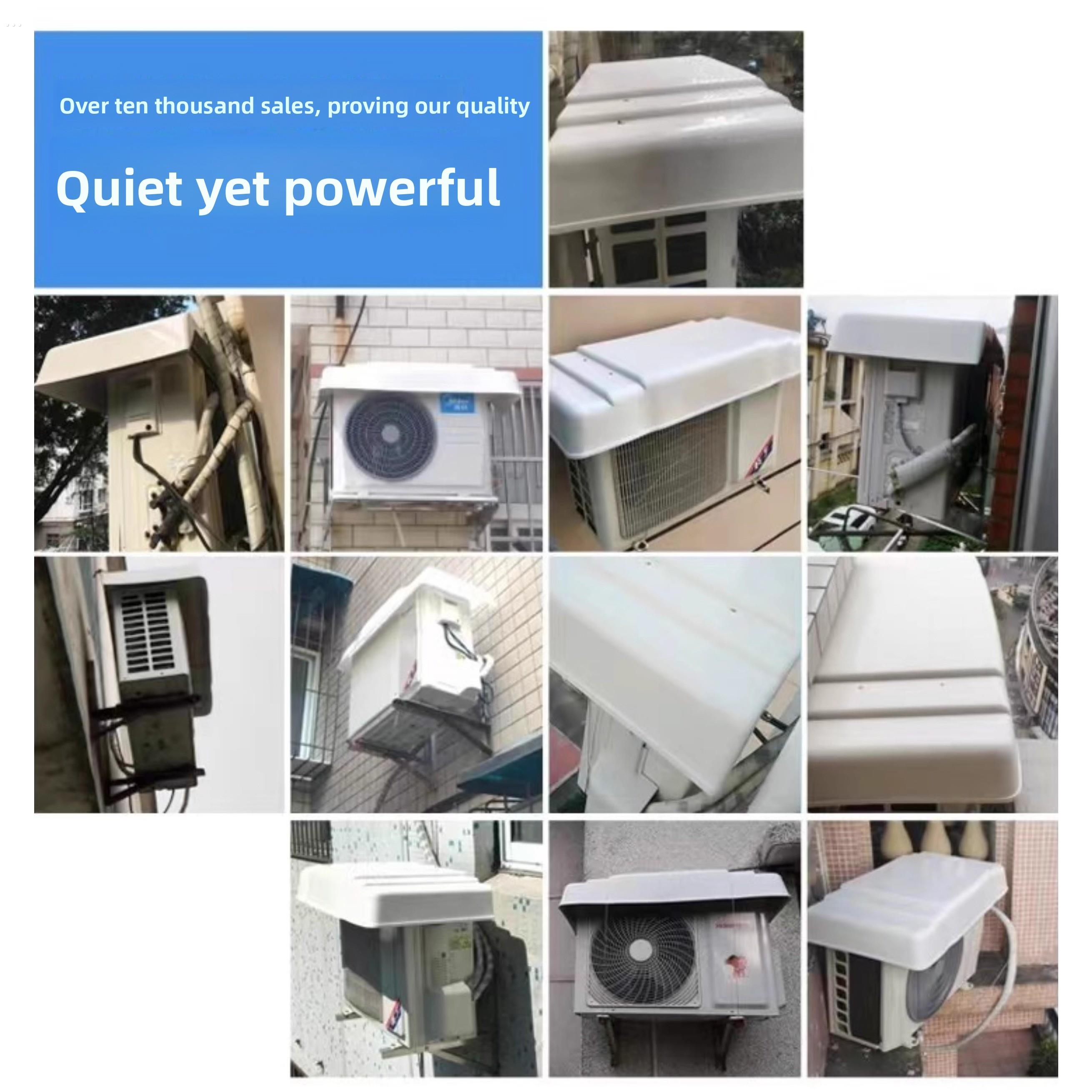 空调外机挡雨罩遮挡装饰挡板隔音罩防雨盖室外保护罩遮雨棚通用