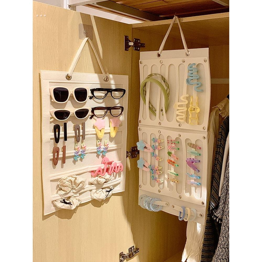 发夹发卡发饰收纳册壁挂袋子首饰盒墨镜眼镜展示架饰品学生宿舍