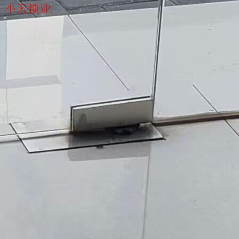 无框拉门玻璃门夹盖板夹锁地弹簧门配件上下夹曲夹不锈钢一字.图片