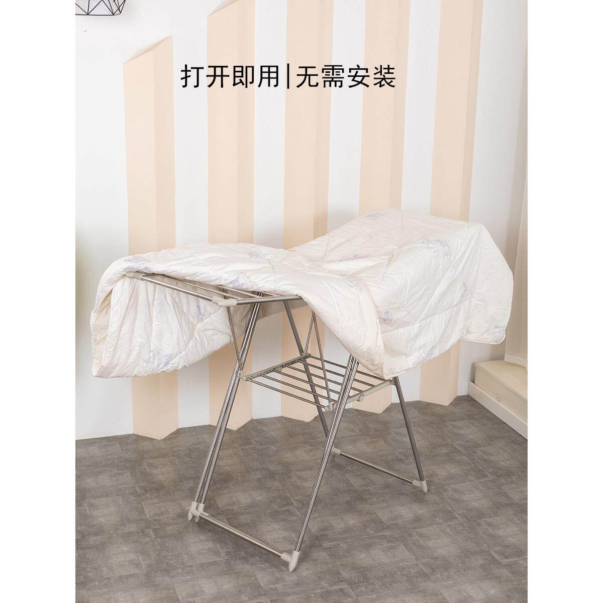 中领折叠晾衣架立式不锈钢晾衣架家用阳台室内婴儿尿布晾衣架晾衣