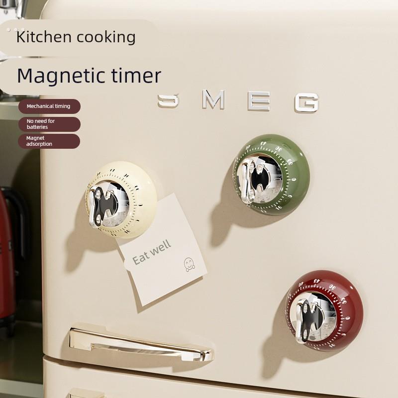 机械计时器厨房磁吸做饭定时提醒器儿童可视化时间管理倒计时闹钟