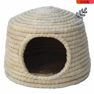 草编鸡窝下蛋窝搭建户外鸟窝草窝兔窝保暖荷兰猪窝兔子鸽子芦丁用