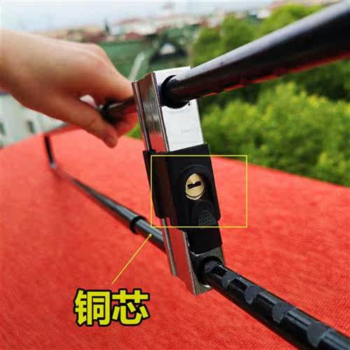 超长定制防盗锁58厘特加长双长通开u型玻璃门锁互开米门商铺锁长