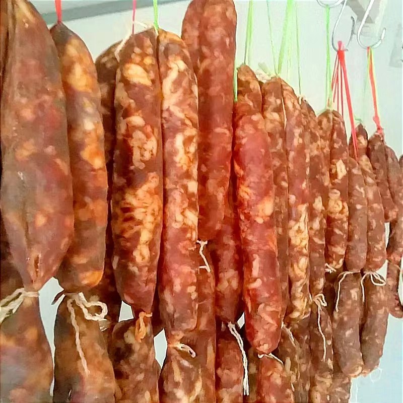 【腊肠】信阳新县农家特产纯手工制作腊肉腊肠本地黑猪肉制作500g