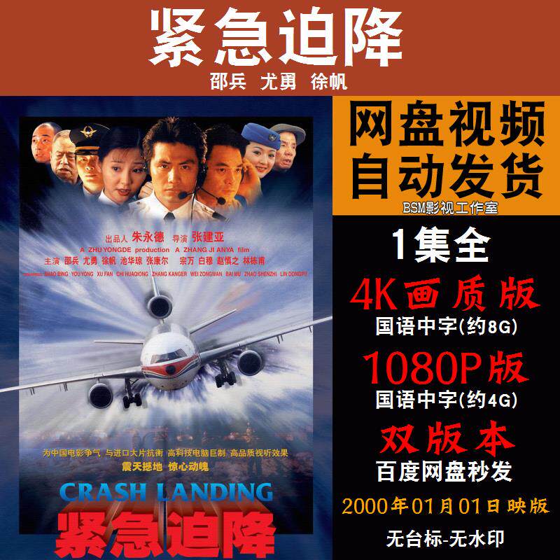 紧急迫降 国语电影 4k宣传画1080p影片非装饰画