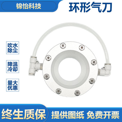 超级风刀气刀吹气铝合金吹干吹水吹尘圆形冷却压缩空气环形喷嘴 - 封面