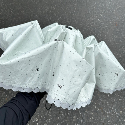 蕾丝全自动晴雨两用雨伞女遮阳伞防晒抗UV高颜值uv遮阳公主风
