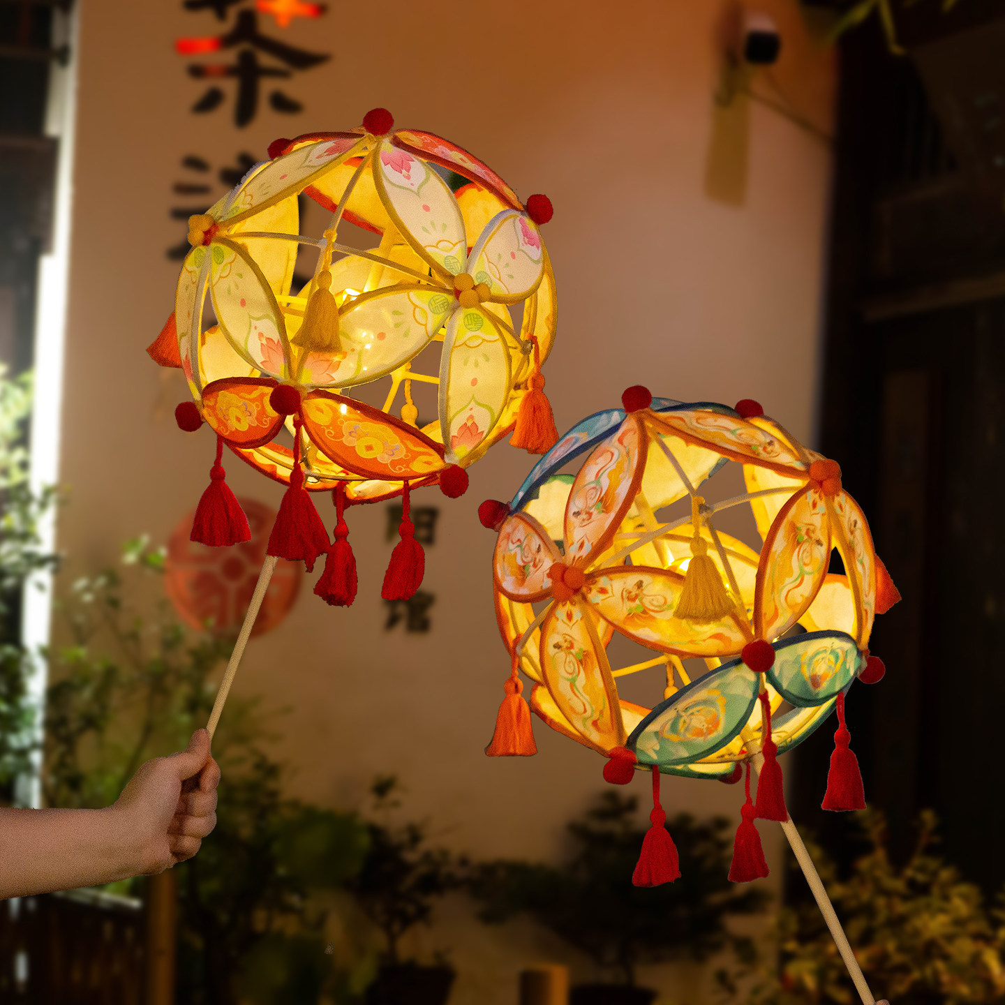 马年竹编滚灯灯笼diy材料包元宵节学校自制绣球花灯成品拍照道具,节庆用品/礼品,灯笼,淘宝优惠券,粉丝福利购,淘宝优惠卷