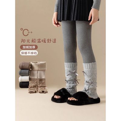 儿童连裤袜秋冬加厚女童堆堆袜套