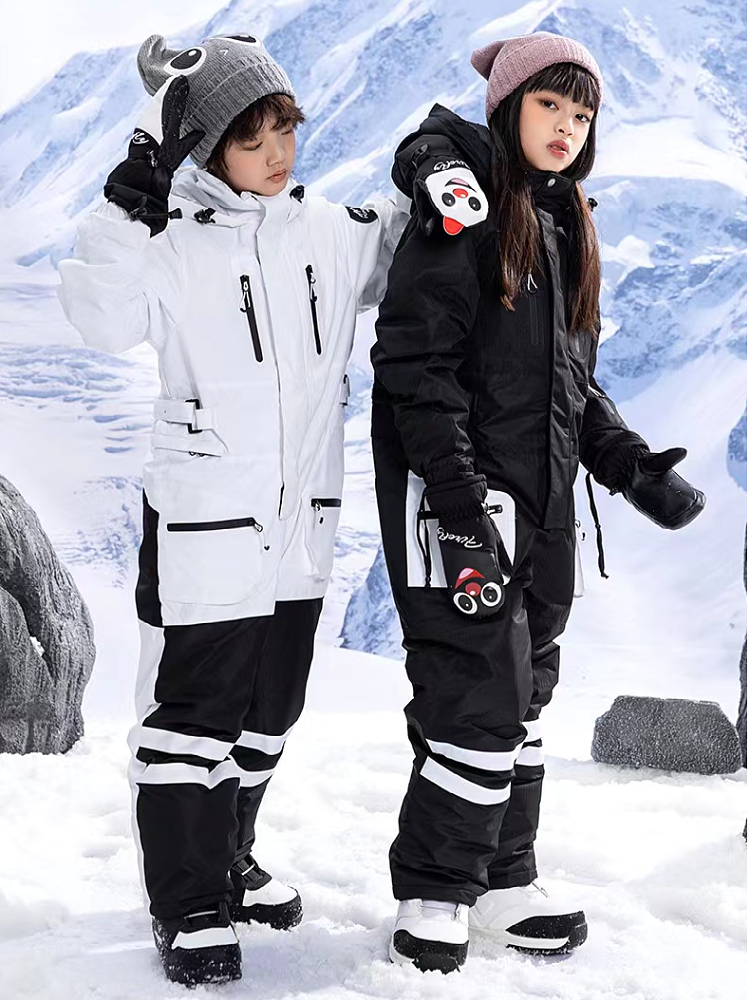 定制女童滑雪服儿童滑雪服防风保暖加厚中大童单双板滑雪衣连体滑