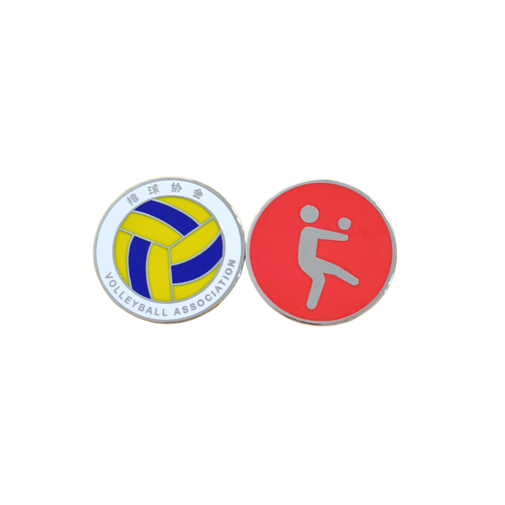 气排球挑边器仿珐琅裁判员用品协会比赛训练装备金属抛边考试道具