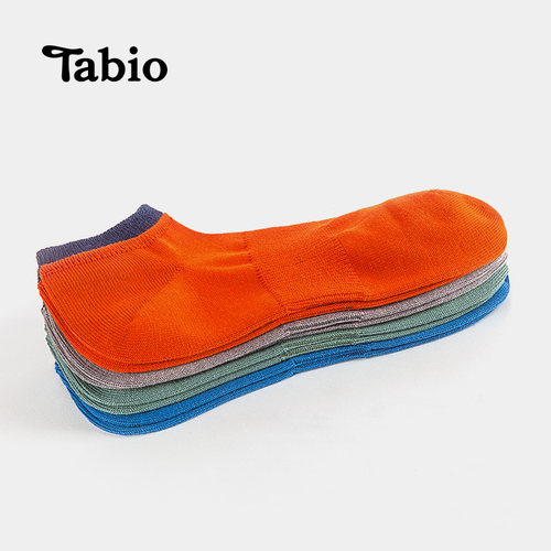 Tabio袜子男假双层ins潮拼接短袜