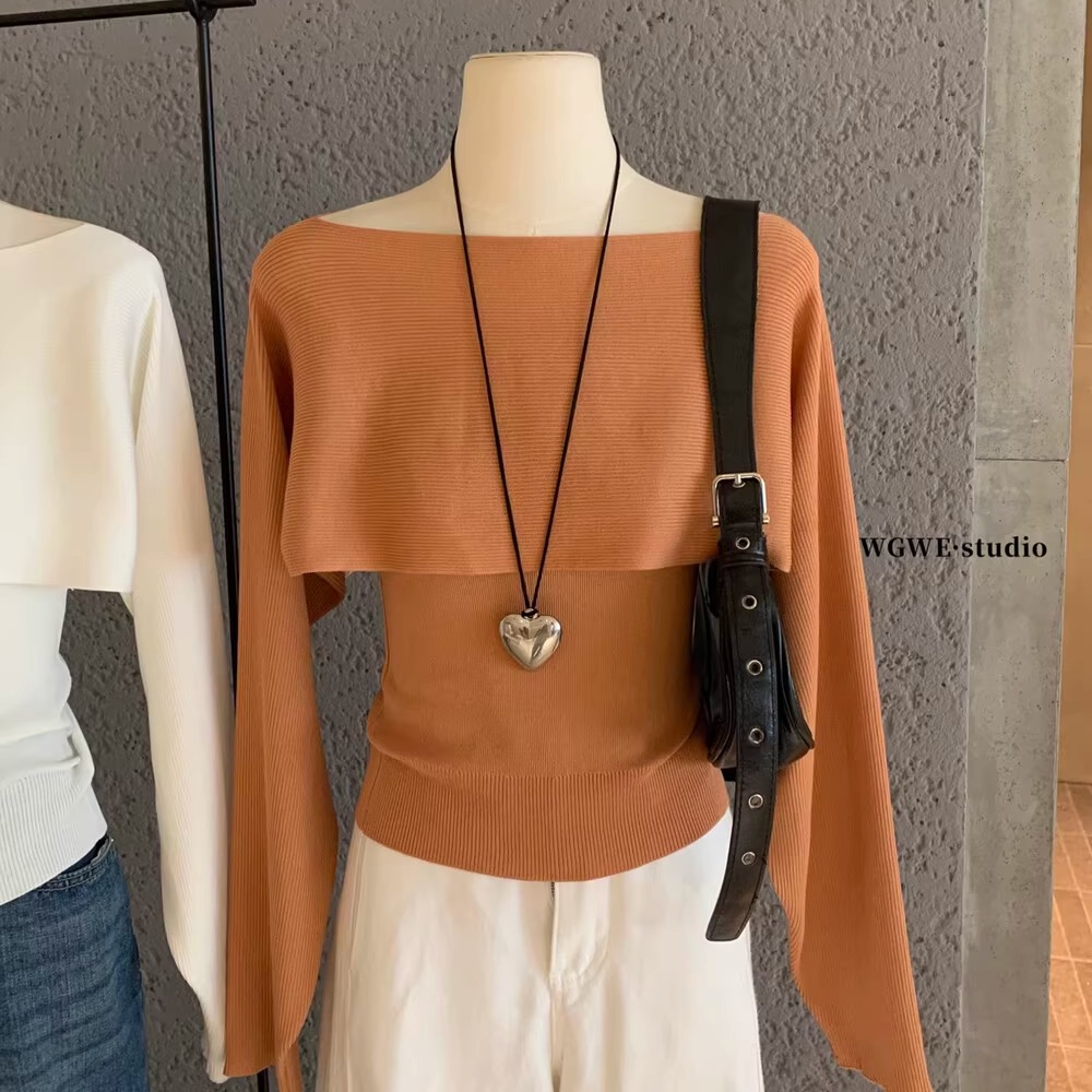 早秋设计感两件套针织衫内搭背心