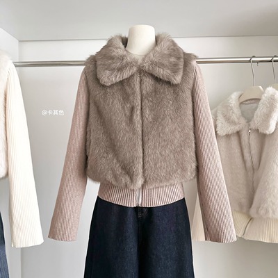 环保皮草毛毛马甲外穿加厚秋冬