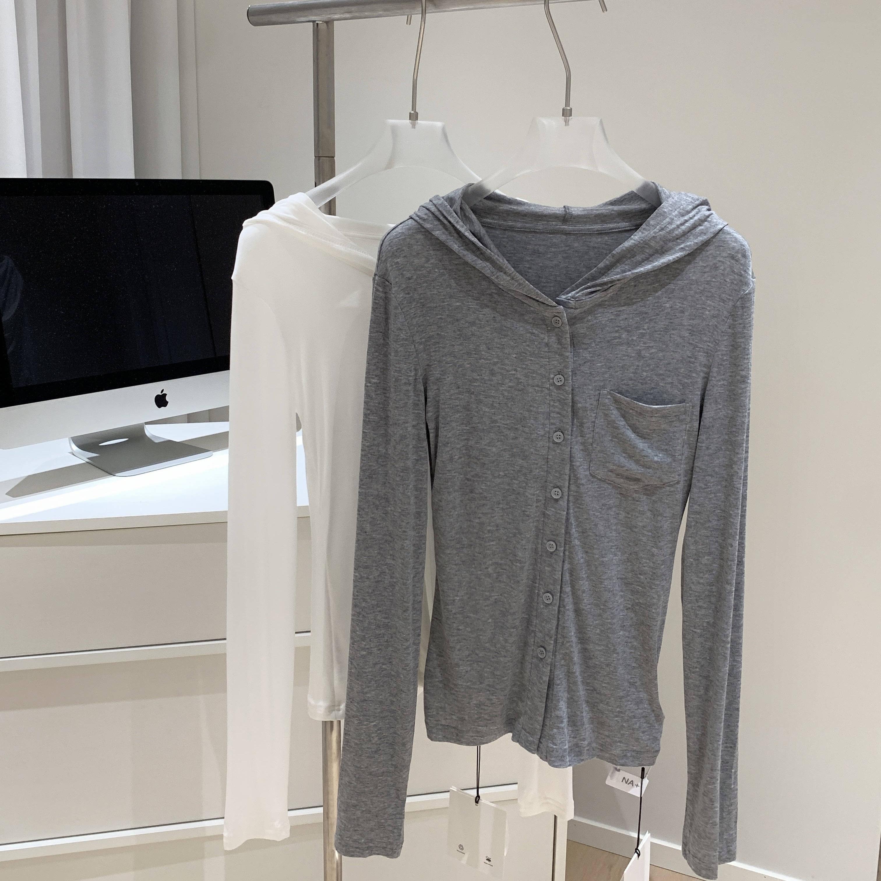 桑蚕丝连帽薄款修身防晒外套T恤