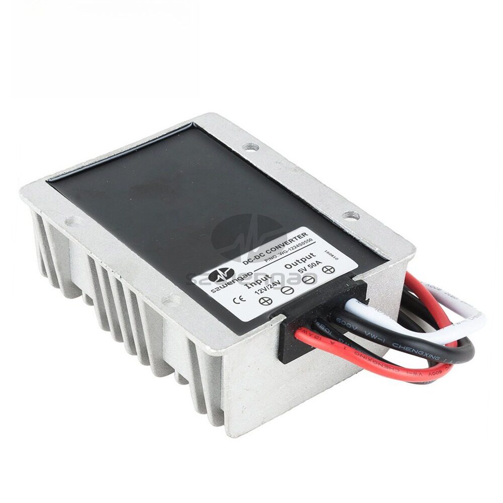 12V转5V 24V变5V 50A车载电源转换器 DC-DC防水降压LED显示屏电源