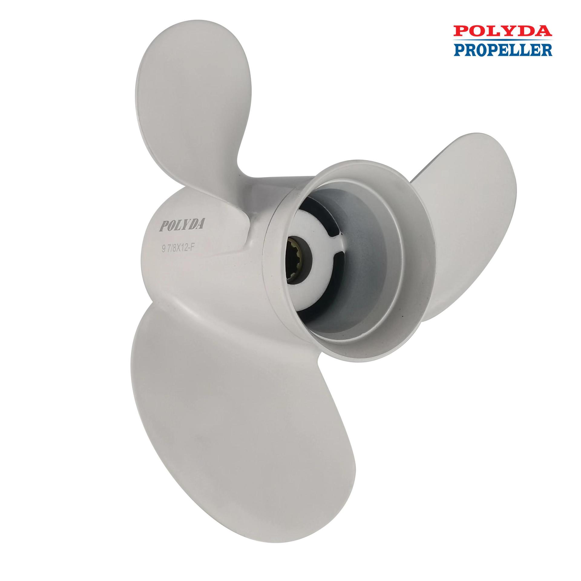 POLYDA铝合金螺旋桨，半固态挤压铸造， 适配雅马哈20-30HP马力！