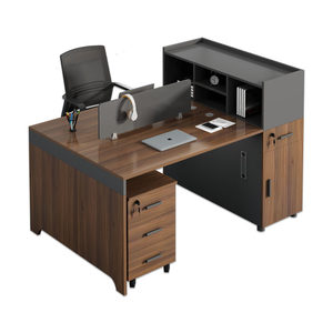 办公室办公桌2人位双人员工组合面对面创意公司工作台电脑桌椅4人