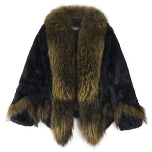 皮草毛外套白鹅绒子毛领宁22新款真中长款整皮兔内胆貉海05秋冬