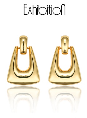 Exhibition/览物馆几何耳钉耳环高级感耳饰时尚通勤女耳夹无耳洞